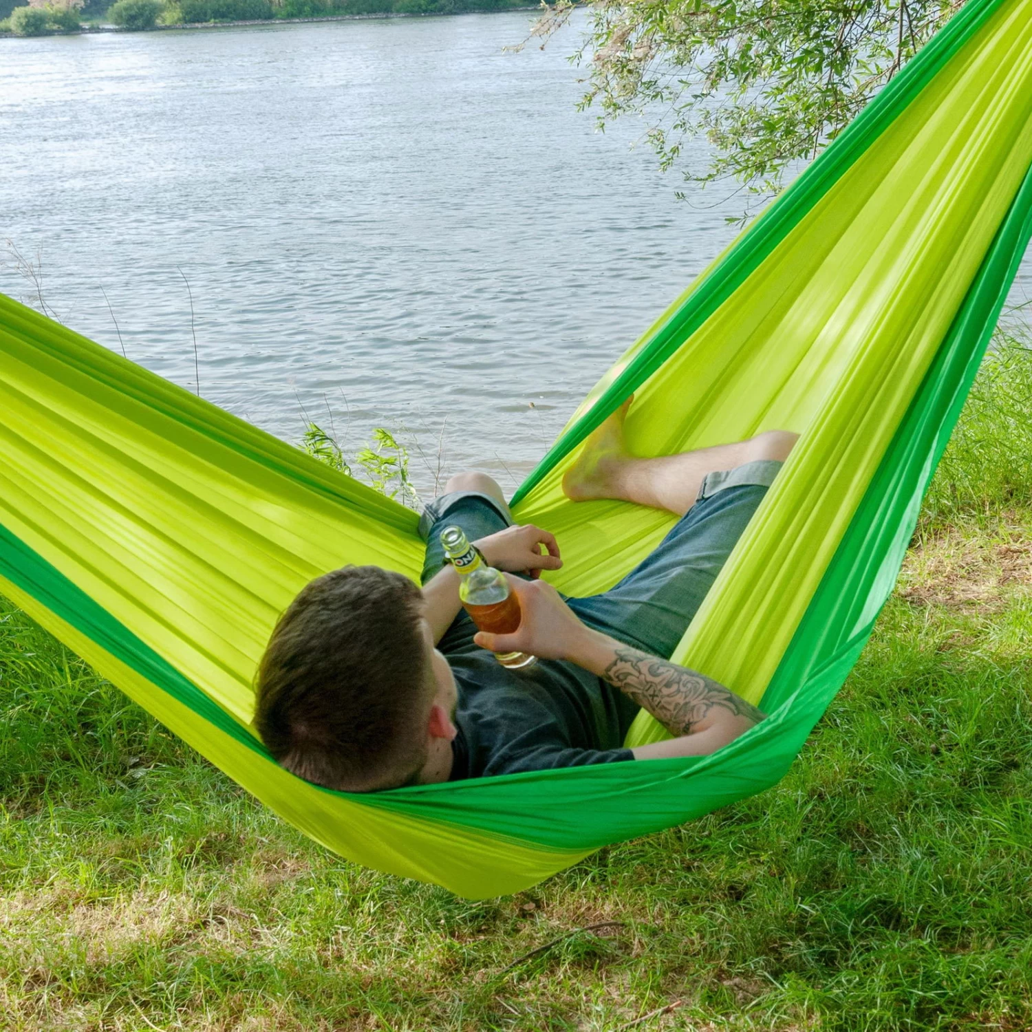 LA SIESTA Doppel-Reisehängematte Colibri 3.0, Palm, Bis 180 Kg, Reißfest, Leicht – Bild 12
