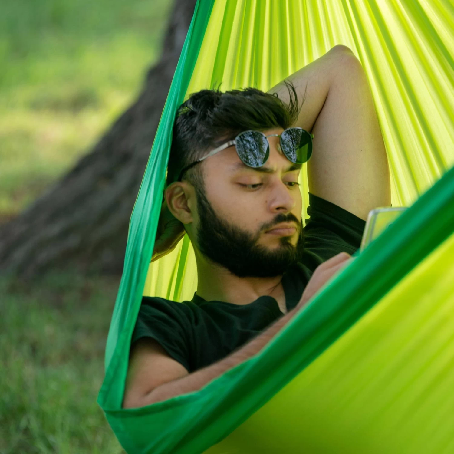 LA SIESTA Doppel-Reisehängematte Colibri 3.0, Palm, Bis 180 Kg, Reißfest, Leicht – Bild 9