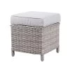 Hocker "Heidelberg", Ca. 40 X 40 X H 45 Cm, Stone Grey, Rattanbaun