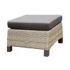 Hocker "Neuseeland", Graubraun, Aluminiumgestell, Inkl. Auflage Aus Polyester