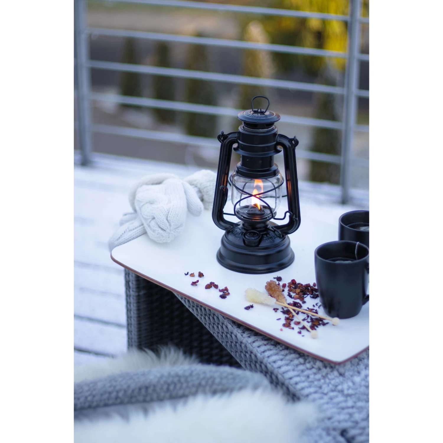 Feuerhand Sturmlaterne 'Baby Special 276', Mattschwarz, 26,5 X 13,5 X 15 Cm – Bild 3