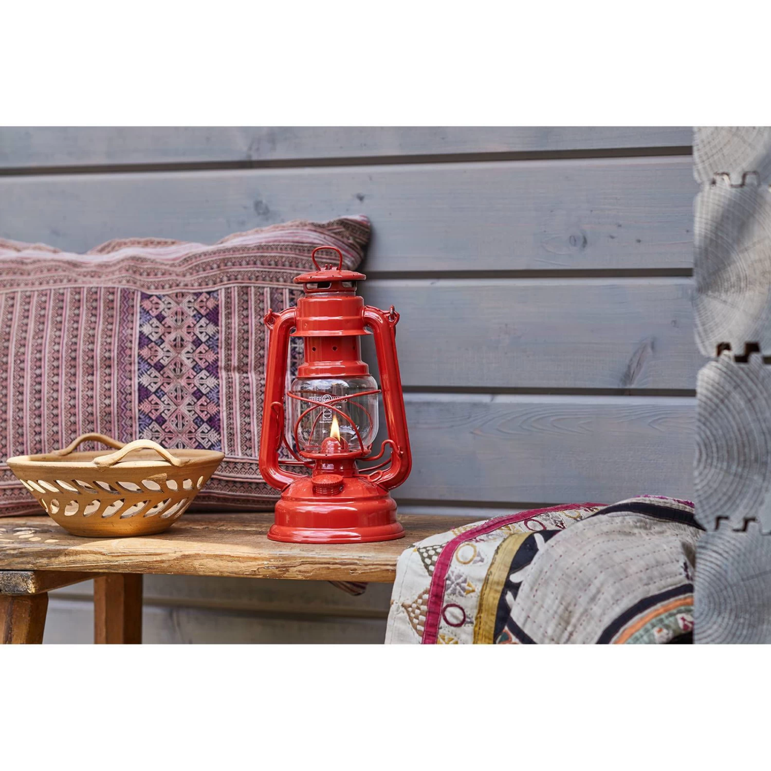 Feuerhand Sturmlaterne 'Baby Special 276', Brick Red, 26,5 X 13,5 X 15 Cm