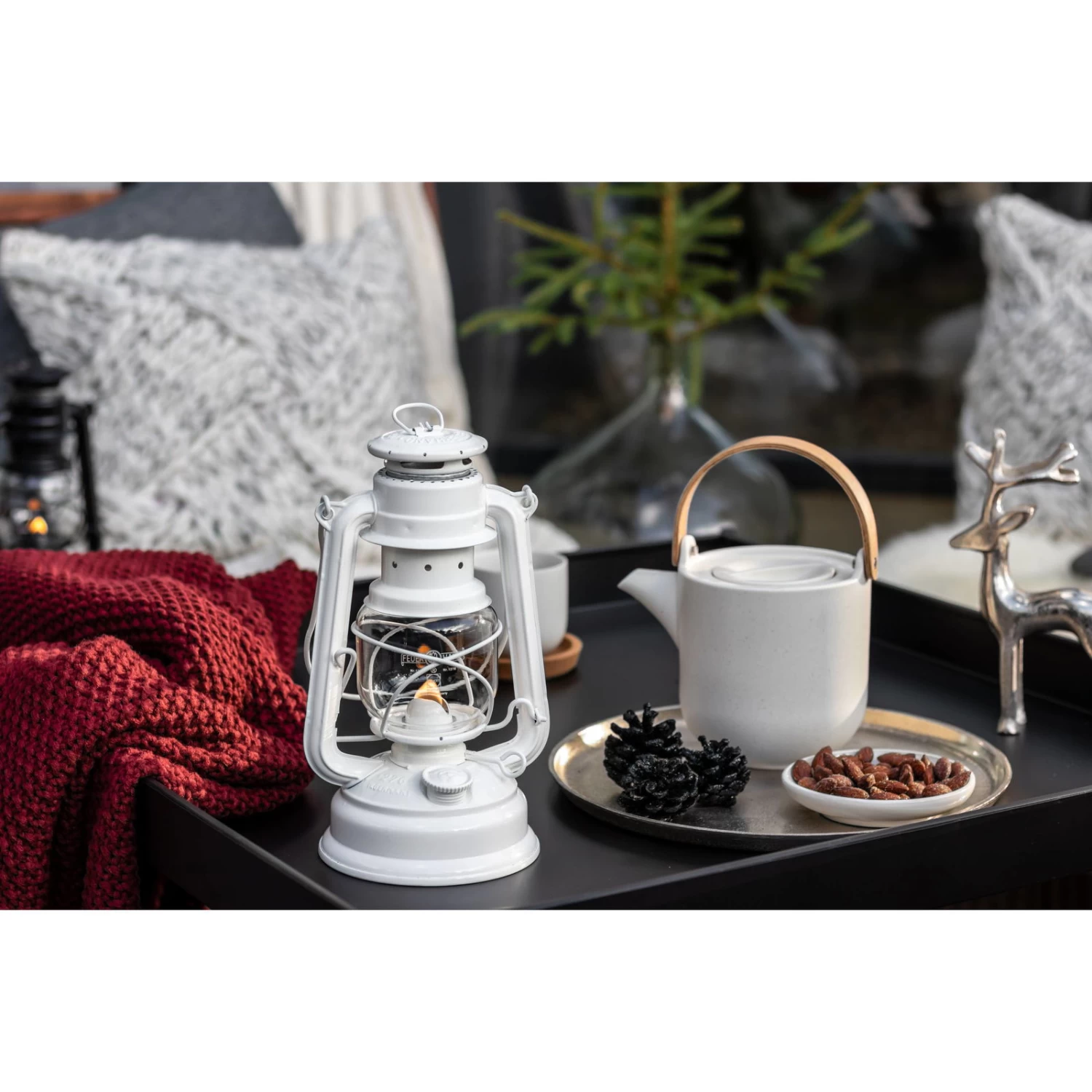 Feuerhand Sturmlaterne 'Baby Special 276', Reinweiß, 26,5 X 13,5 X 15 Cm – Bild 4