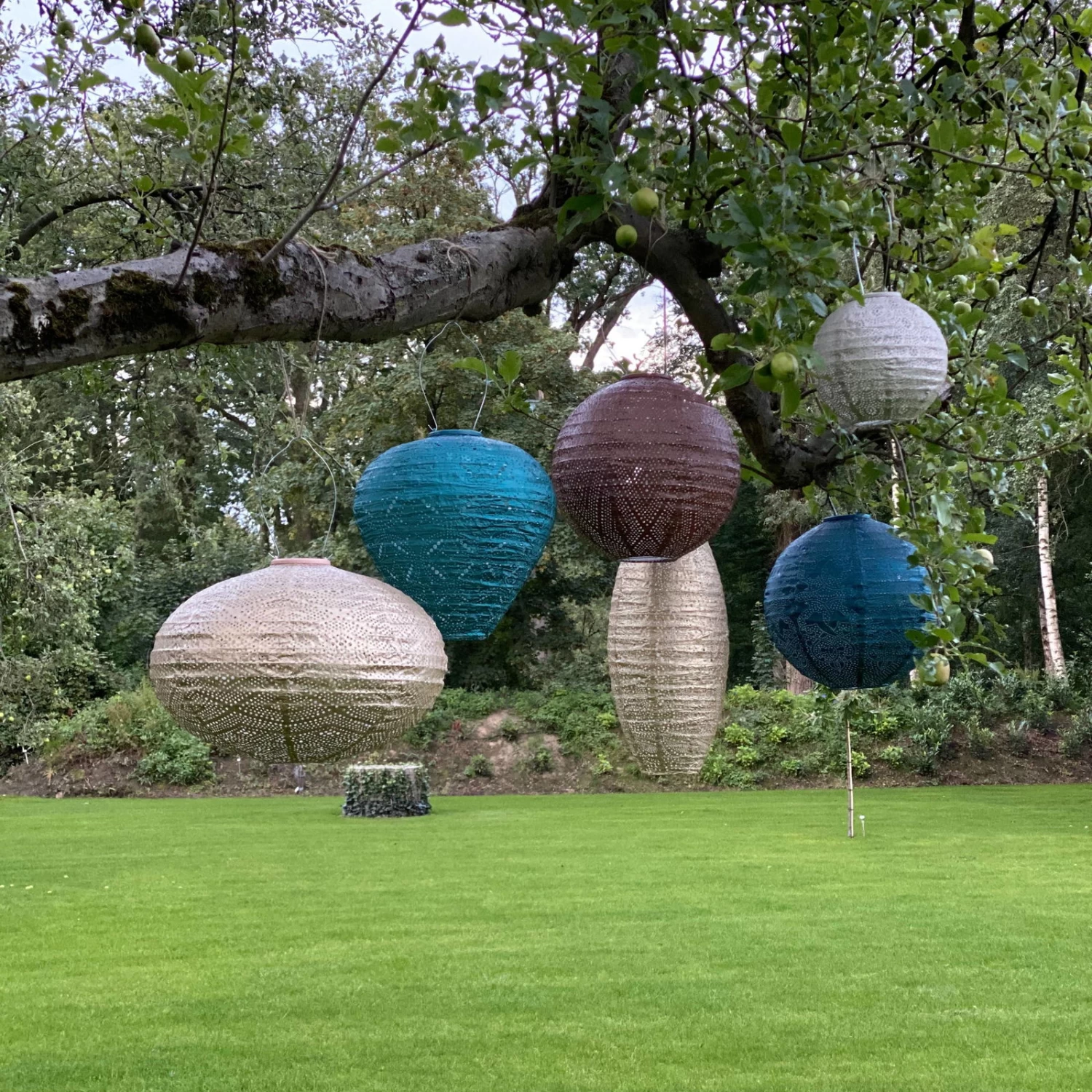 Solarlaterne 'Oval 40', Taupe, Ø 40 X 27 Cm – Bild 7