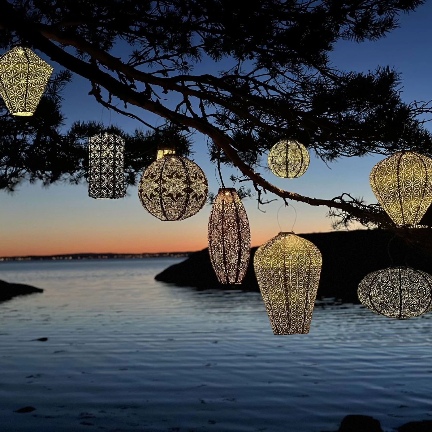 Solarlaterne 'Oval 40', Taupe, Ø 40 X 27 Cm – Bild 6