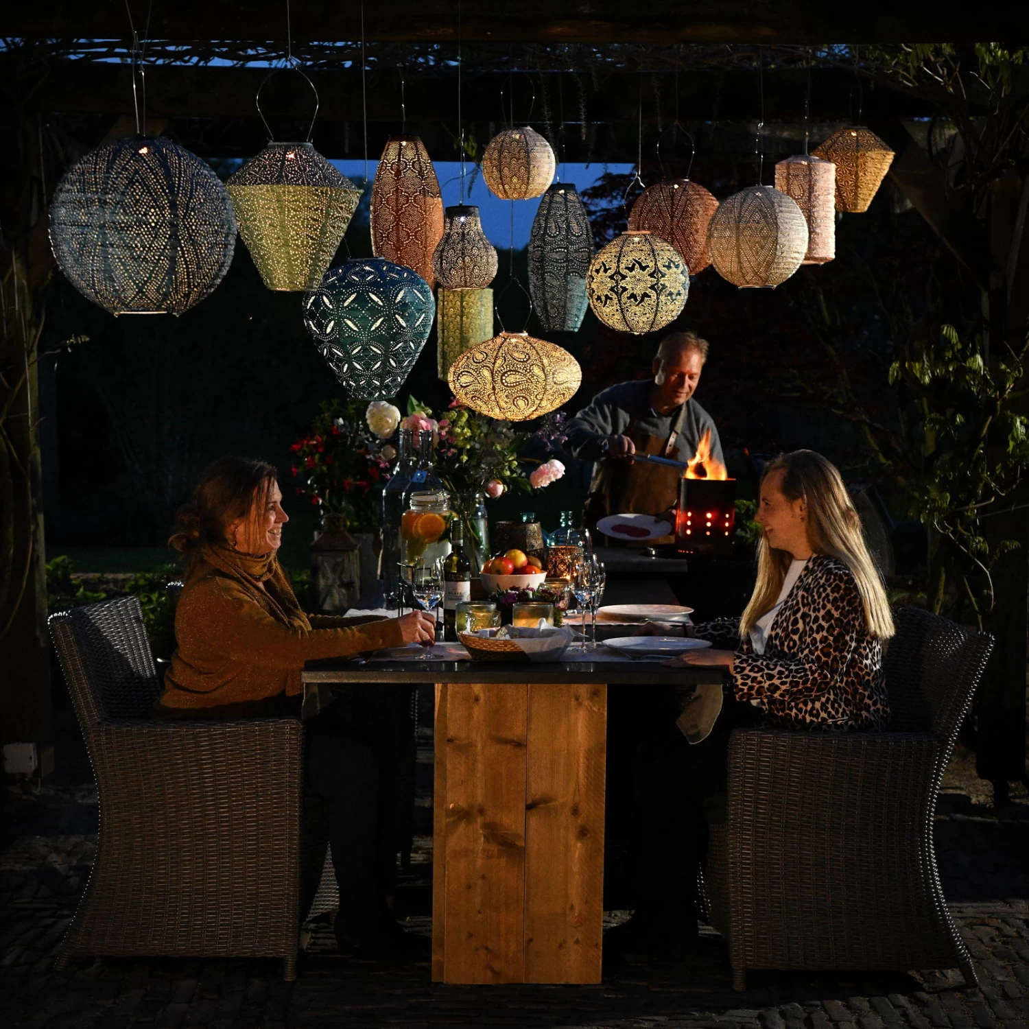 Solarlaterne 'Oval 40', Taupe, Ø 40 X 27 Cm – Bild 9