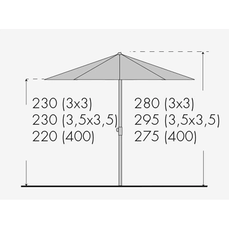 Doppler Sonnenschirm 'Alu-Expert Teleskop', Ø 400 Cm, Natur – Bild 3