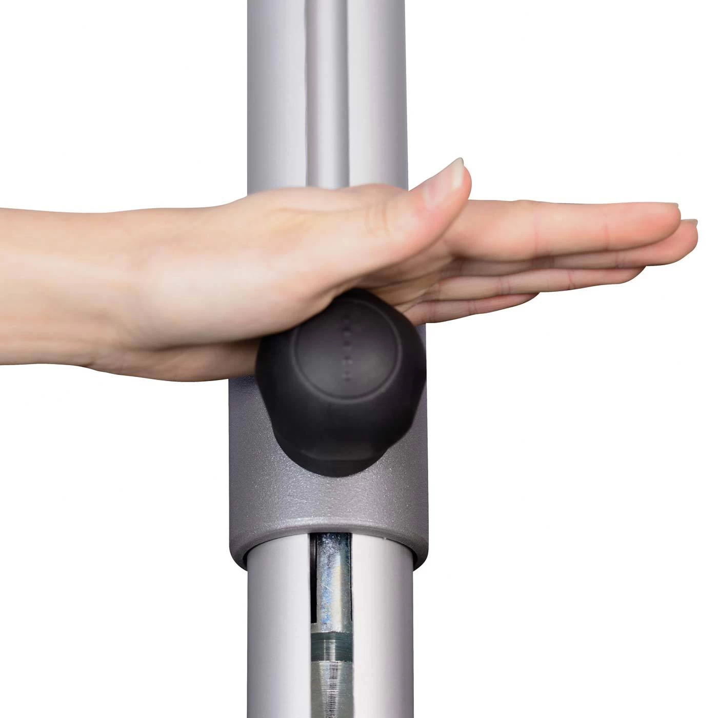 Doppler Sonnenschirm 'Alu-Expert Teleskop', Ø 400 Cm, Natur – Bild 2