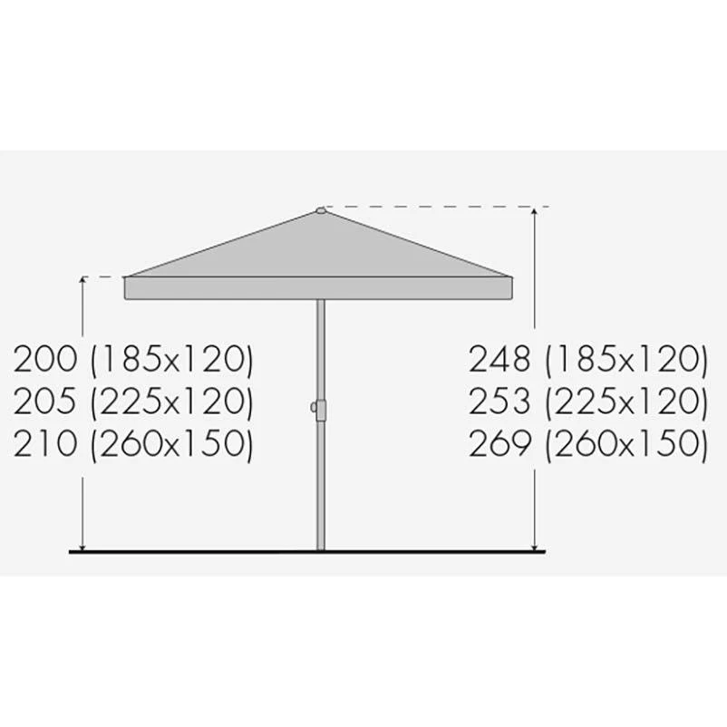 Doppler Sonnenschirm 'Sunline Waterproof', 260 X 150 Cm, Natur – Bild 3
